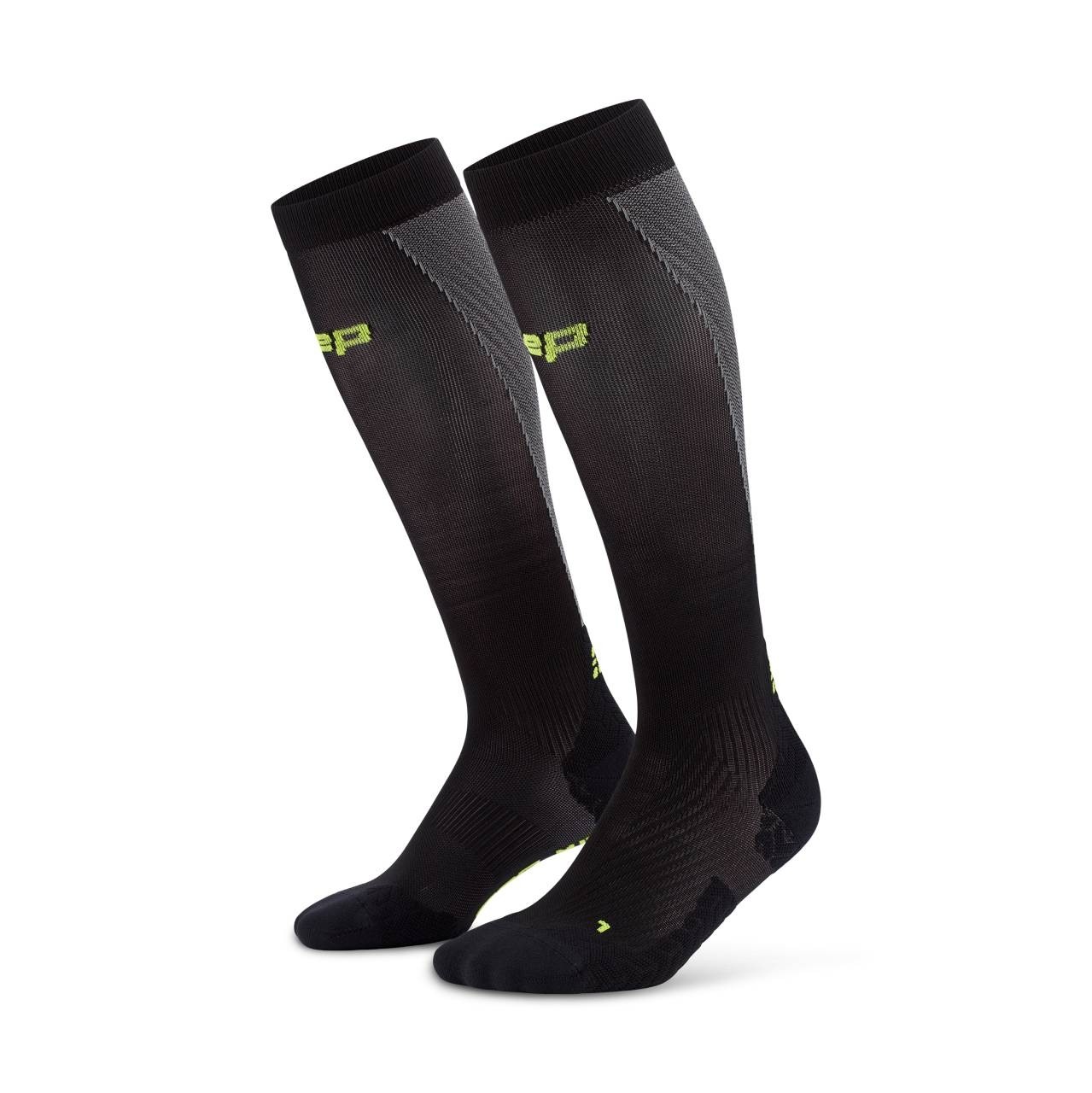 cep core run ultralight socks tall 4.0 black grey wp80vl