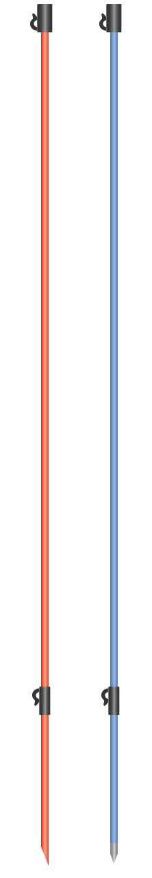 Liski količki za ograjevalne mreže, fiberglas, Ø15mm, 165cm
