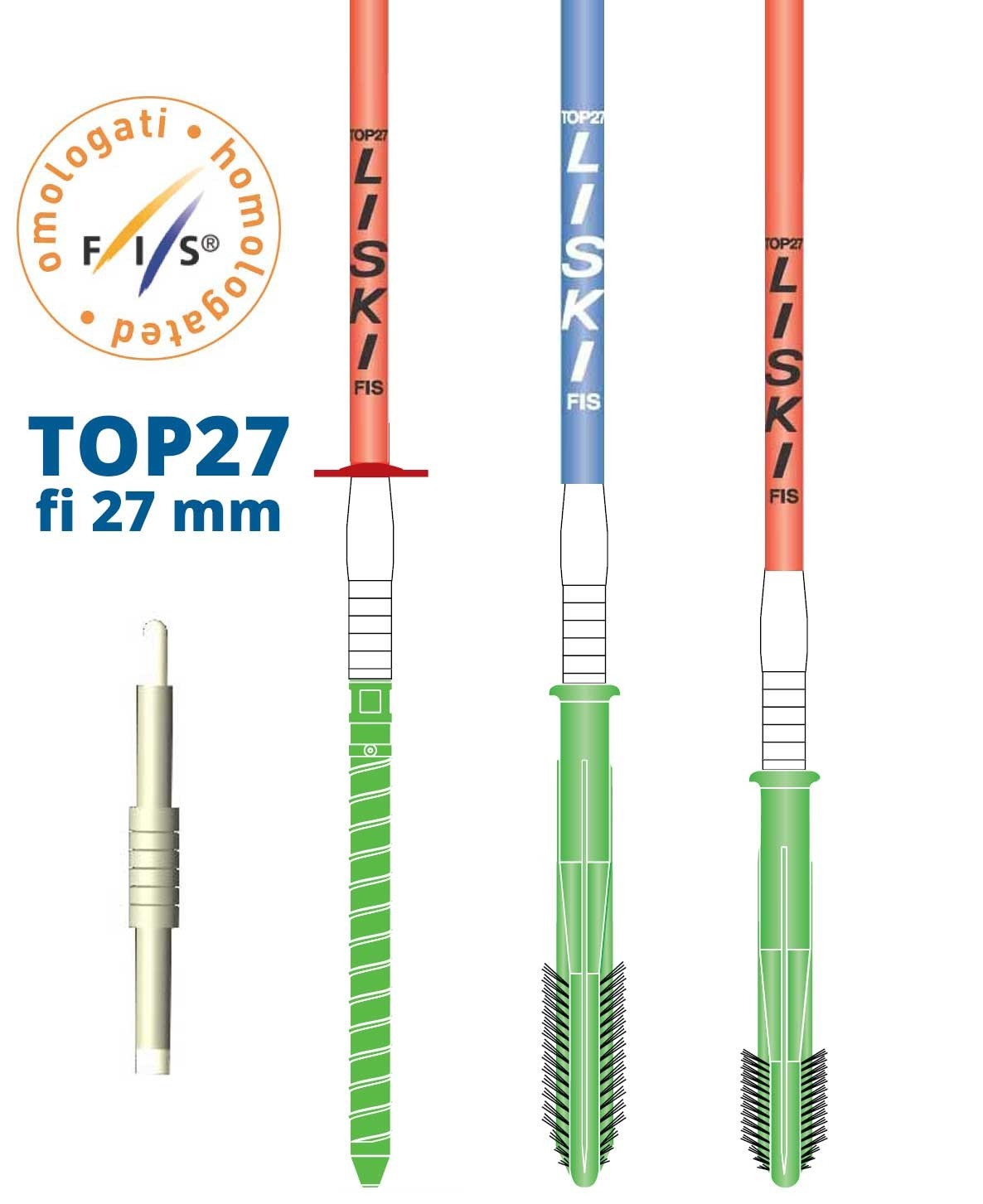Liski TOP27 slalom količki s plastičnim pregibnim delom