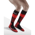 cep ski merino compression socks red