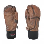 level off piste trigger leather gloves brown