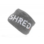 shred heavy knitted headband grey white