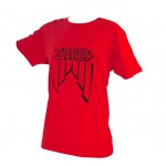 Shred majica crooked logo red