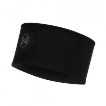 buff merino midweight headband solid black