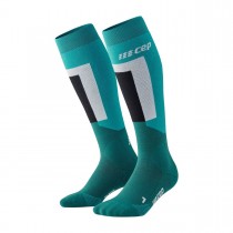 cep thermo socks skiing tall turquoise green