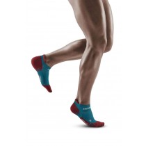 cep run compression ultralight no show socks petrol dark red