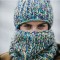 buff knitted polar hat and neck warmer