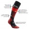 cep ski merino compression socks red