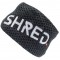 shred heavy knitted headband black white